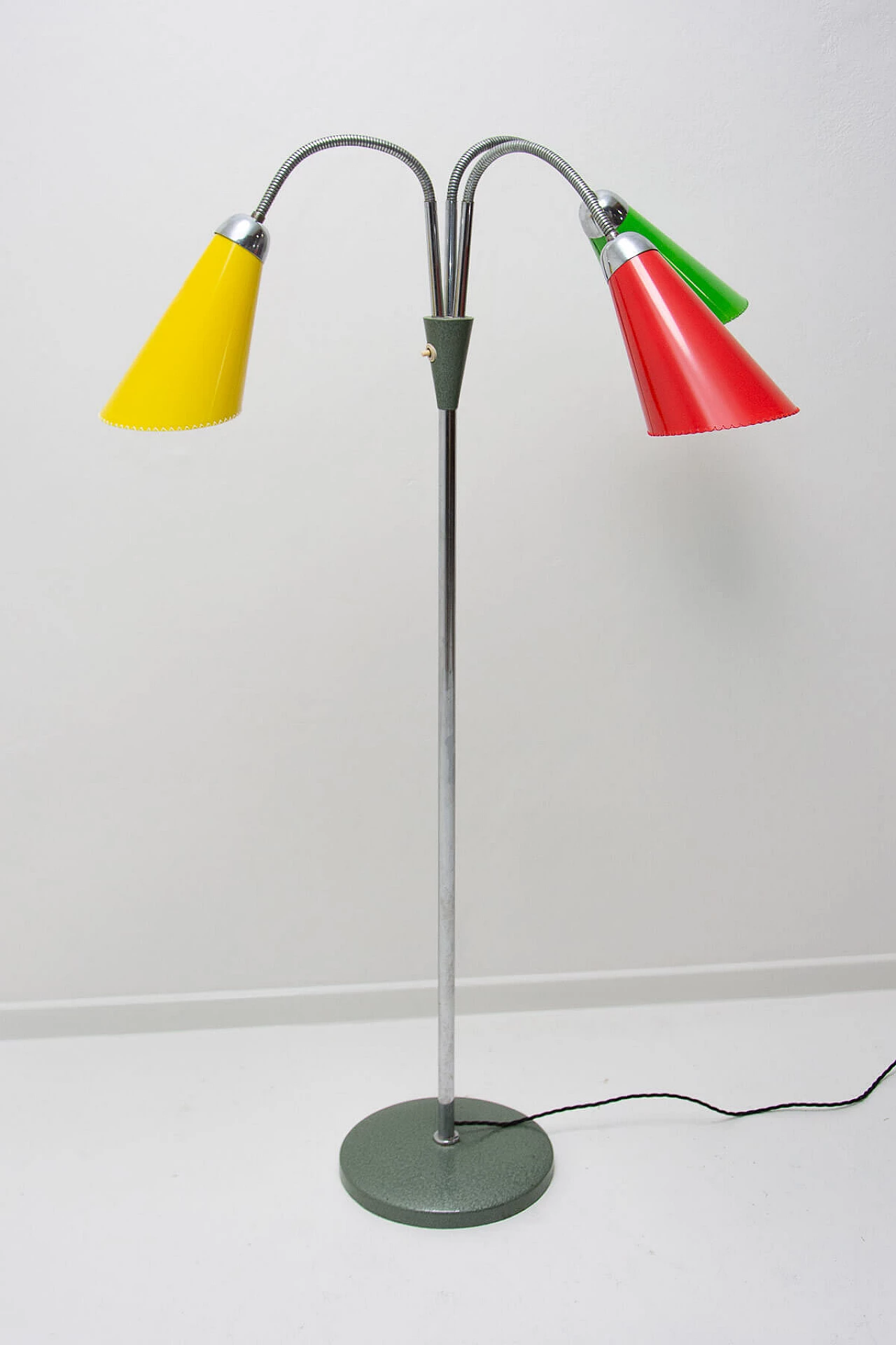 Metal and multicolored plastic floor lamp by Lidokov, 1960s 6