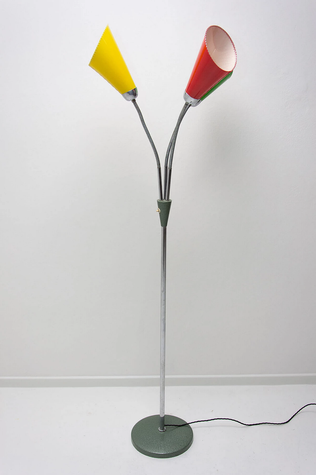 Metal and multicolored plastic floor lamp by Lidokov, 1960s 21