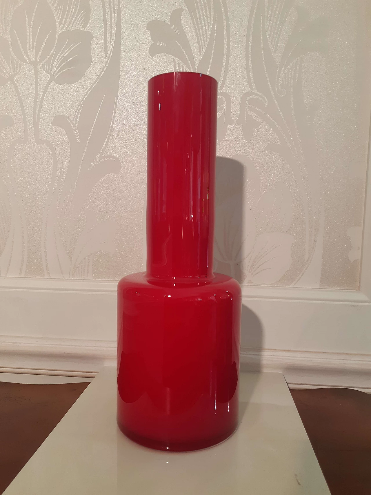 Vaso in vetro di Murano sommerso rosso di Giorgio Nason, anni '80 5