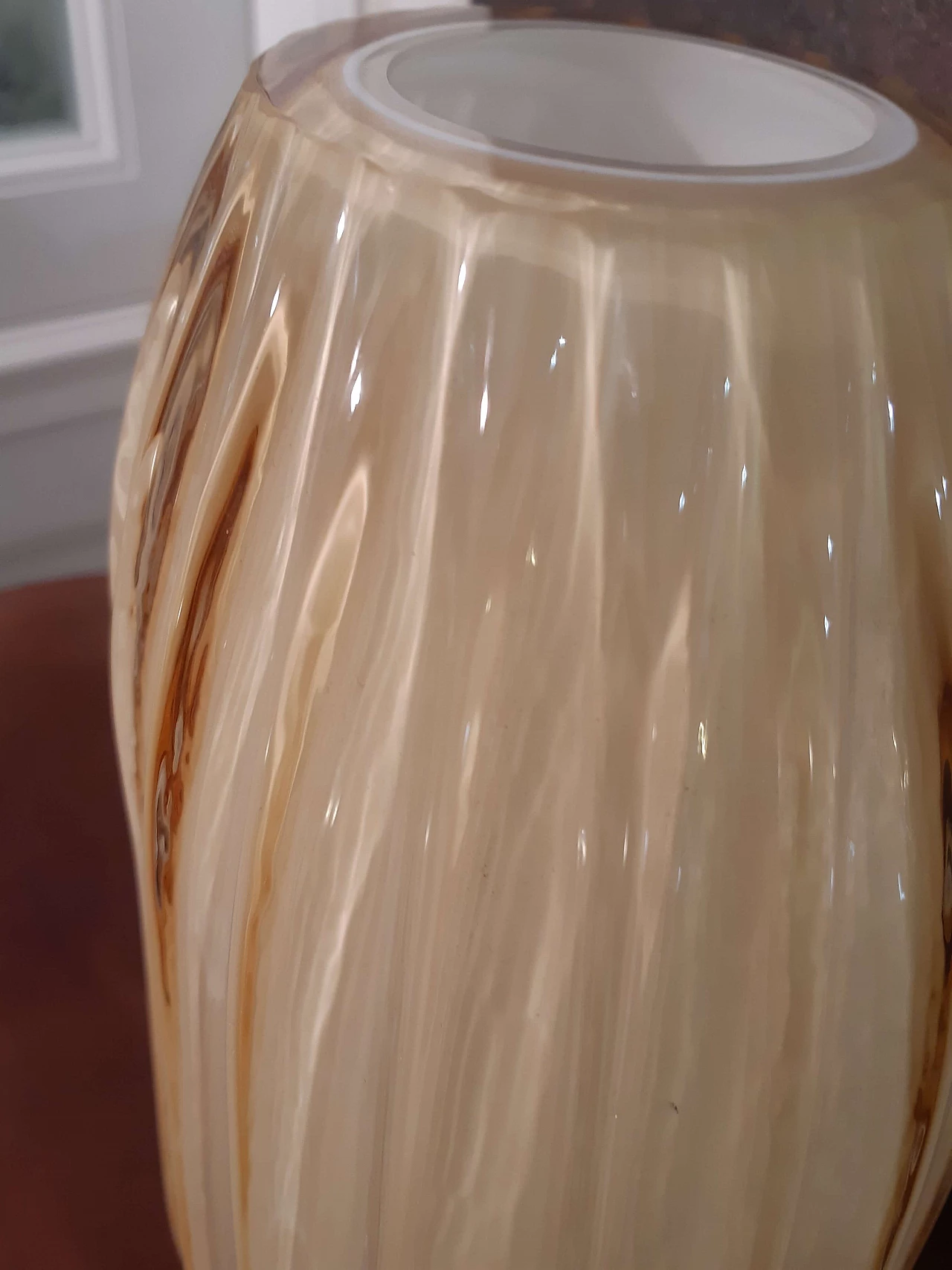 Oval blown glass vase, 2000s 4