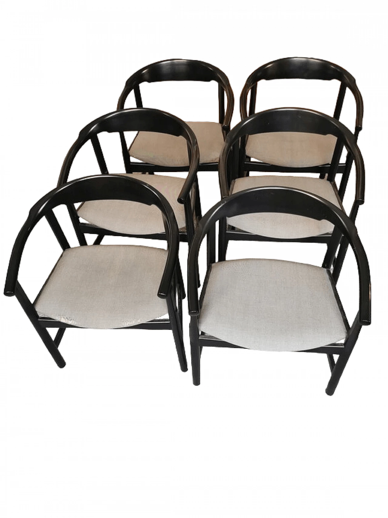 6 PP208 armchairs by Hans J. Wegner for PP Møbler, 1980s 9