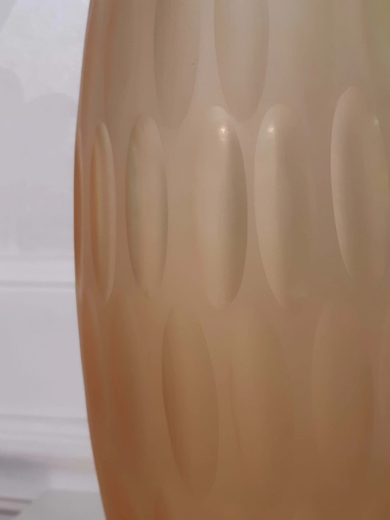 Amber-coloured matt blown glass vase, 1970s 3