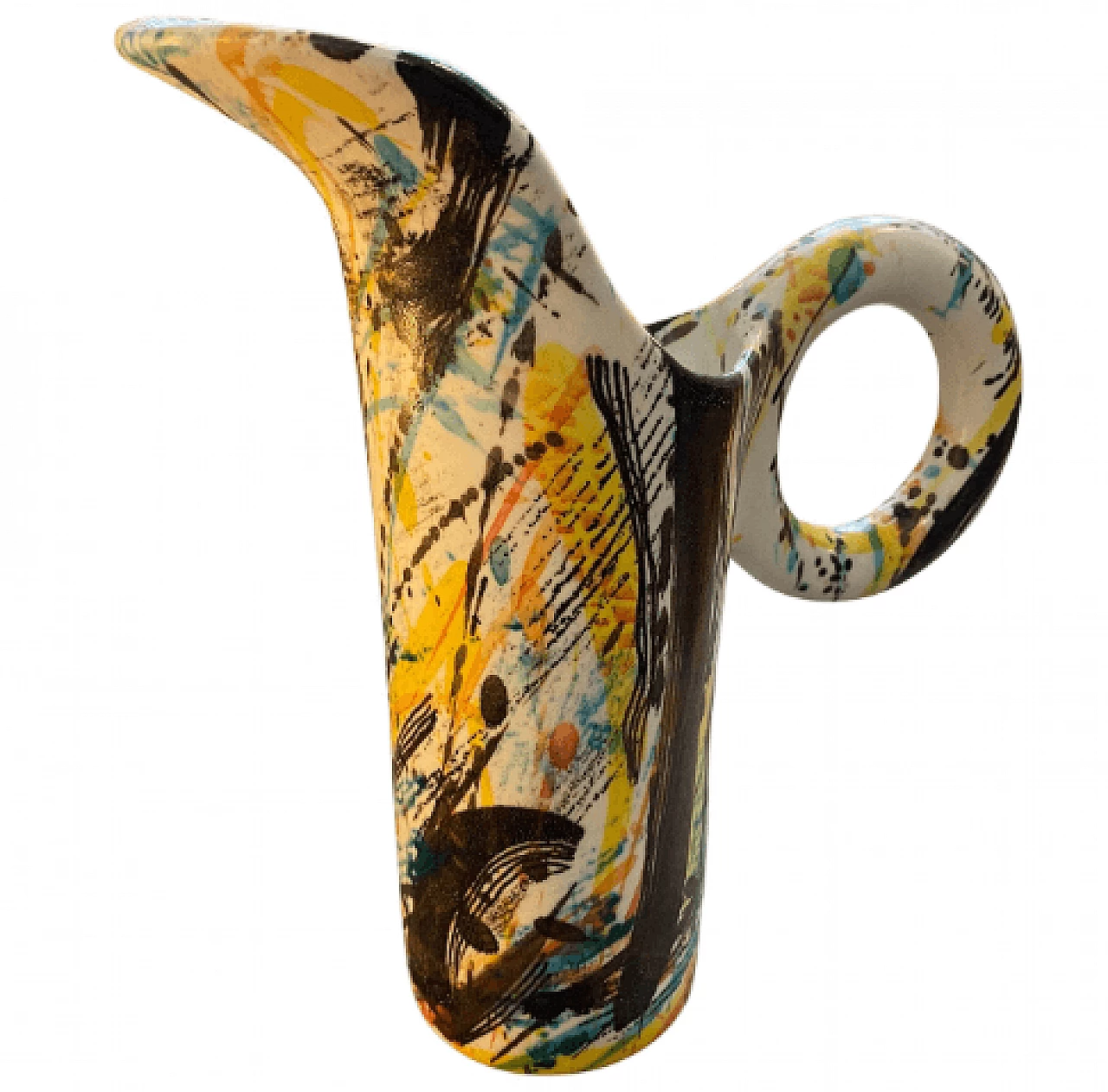 Ceramic pitcher by Maurizio Carbone for Ceramica Castelli, 1980s 1
