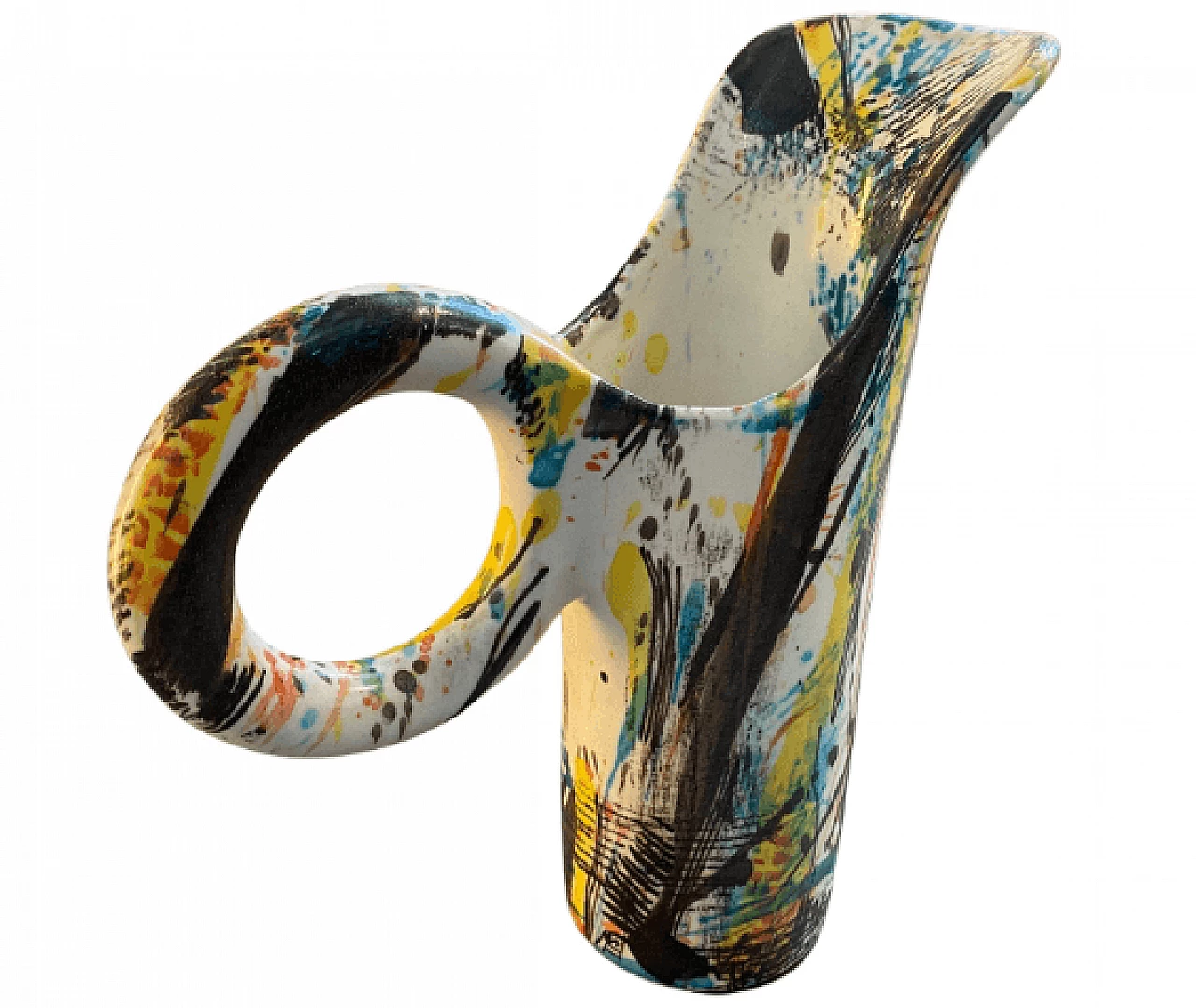 Ceramic pitcher by Maurizio Carbone for Ceramica Castelli, 1980s 2