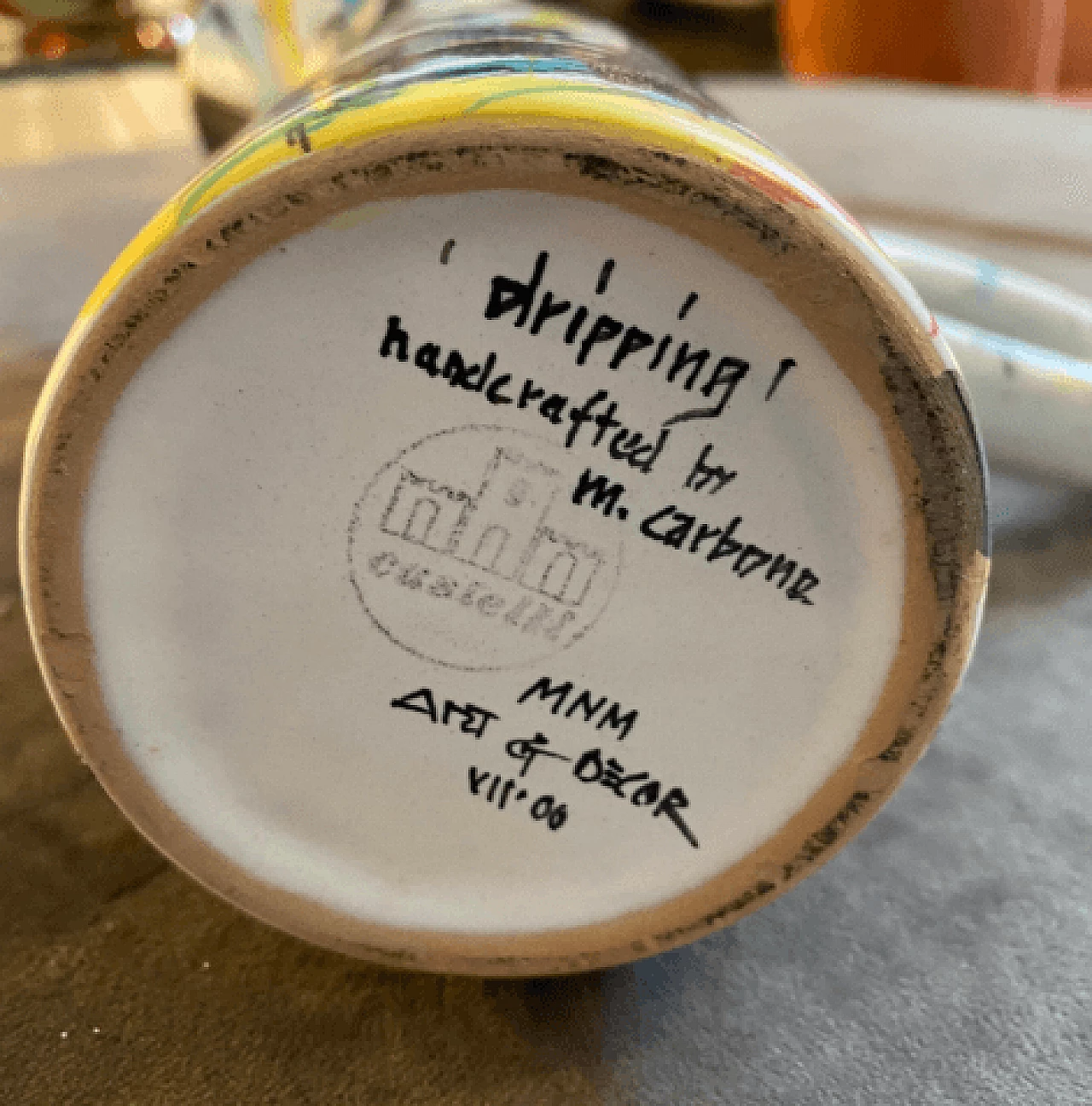 Ceramic pitcher by Maurizio Carbone for Ceramica Castelli, 1980s 6