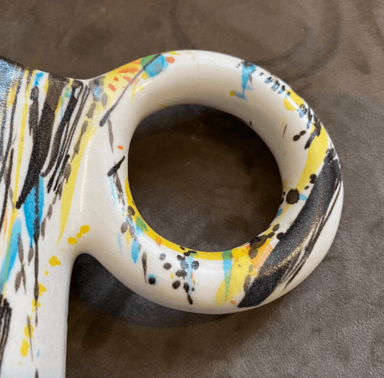 Ceramic pitcher by Maurizio Carbone for Ceramica Castelli, 1980s 8