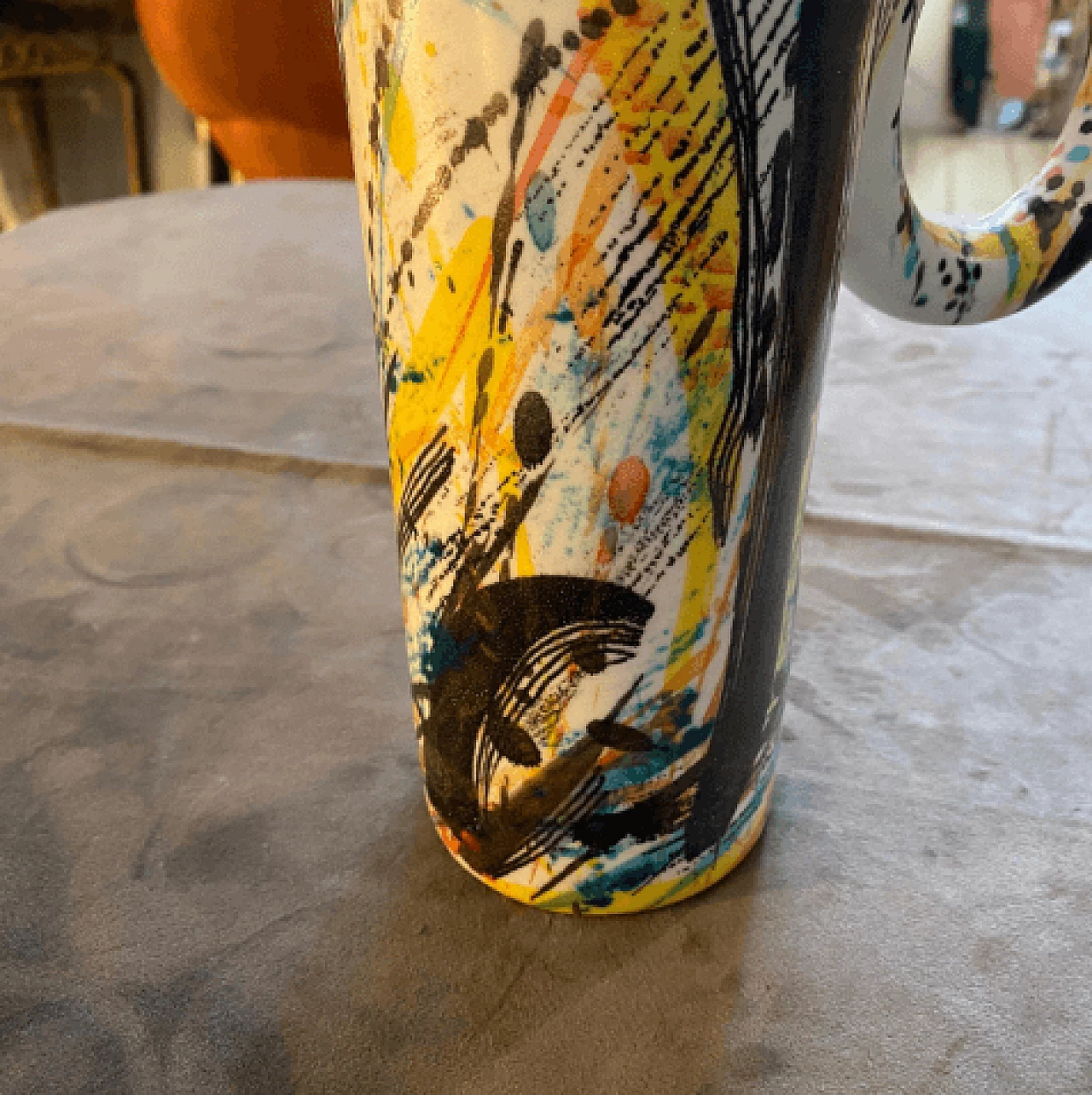 Ceramic pitcher by Maurizio Carbone for Ceramica Castelli, 1980s 10