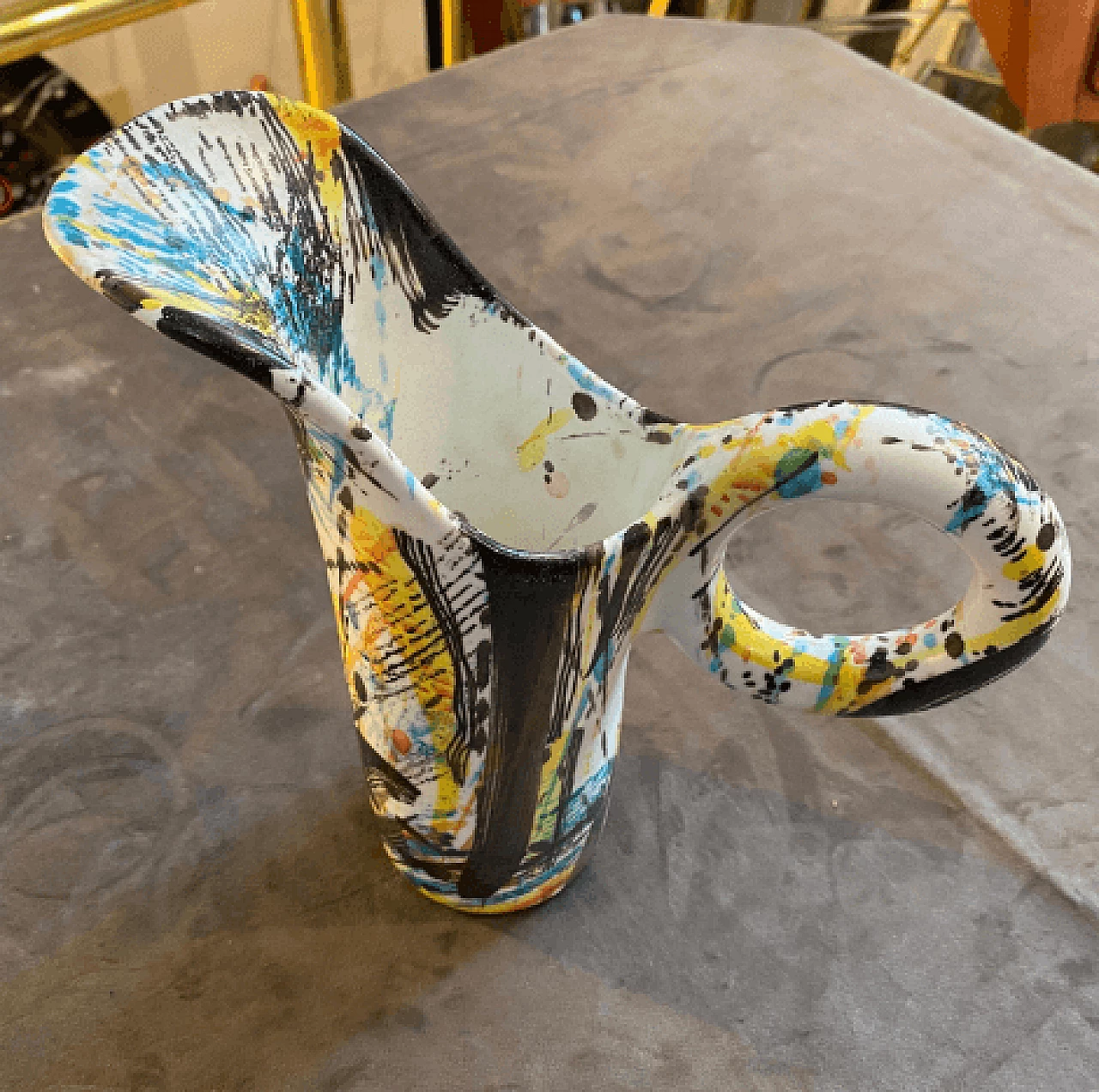 Ceramic pitcher by Maurizio Carbone for Ceramica Castelli, 1980s 11