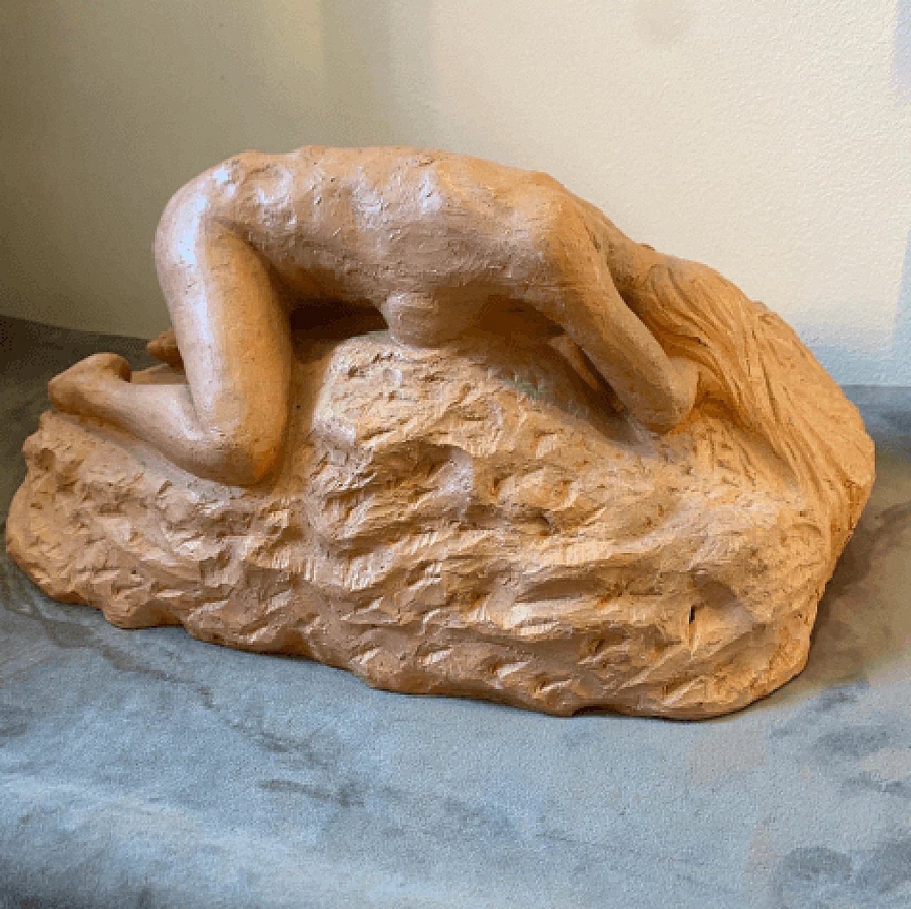 Terracotta sculpture of female nude by Tudisco, 1970s 9
