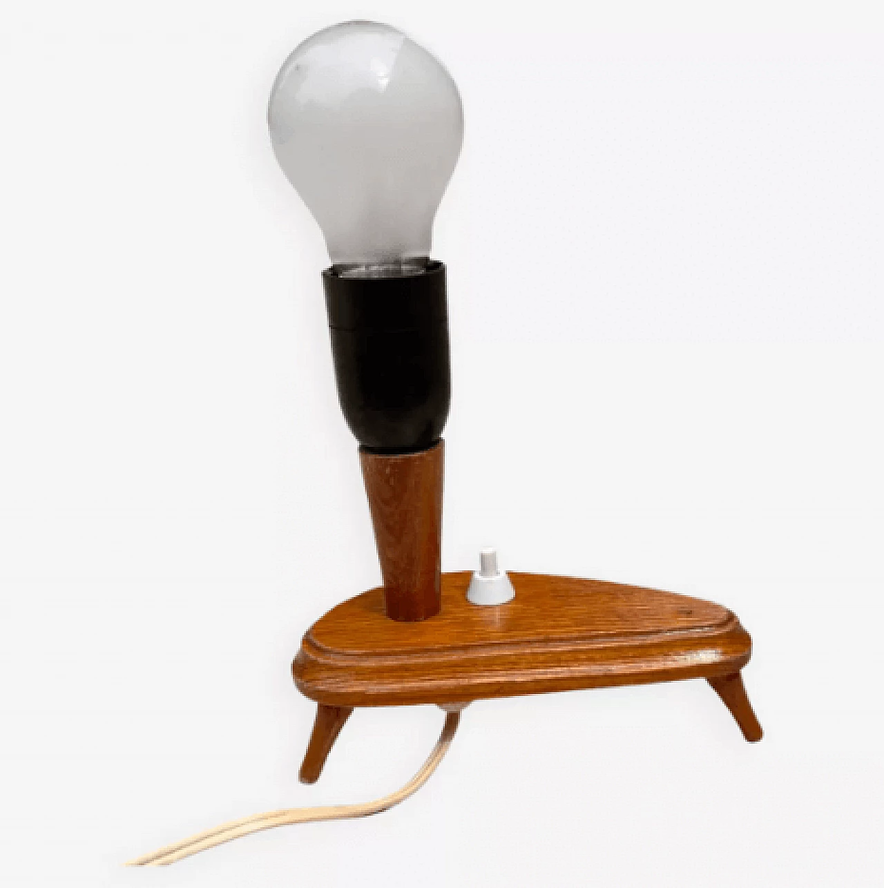 Lampada da tavolo in faggio e bachelite di Appelt Berlin, anni '60 1