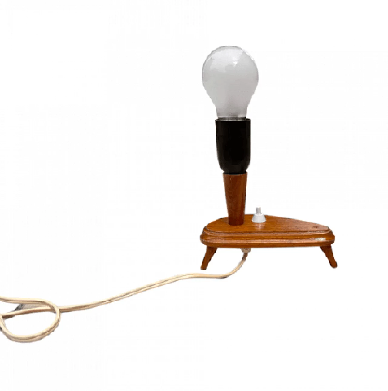 Lampada da tavolo in faggio e bachelite di Appelt Berlin, anni '60 9