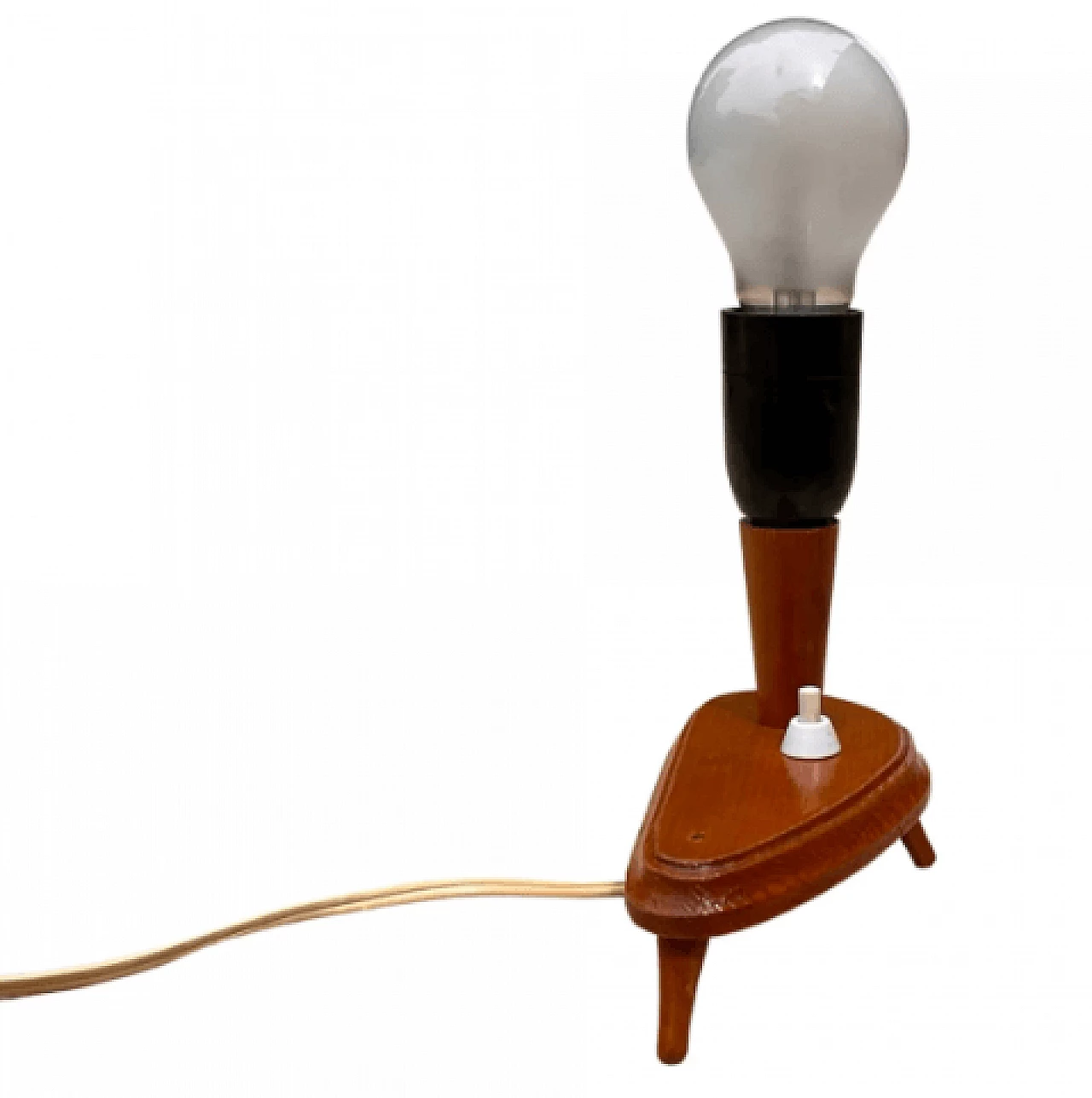 Lampada da tavolo in faggio e bachelite di Appelt Berlin, anni '60 14