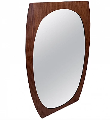 Mirror with wood frame by Gianfranco Frattini, 1970s