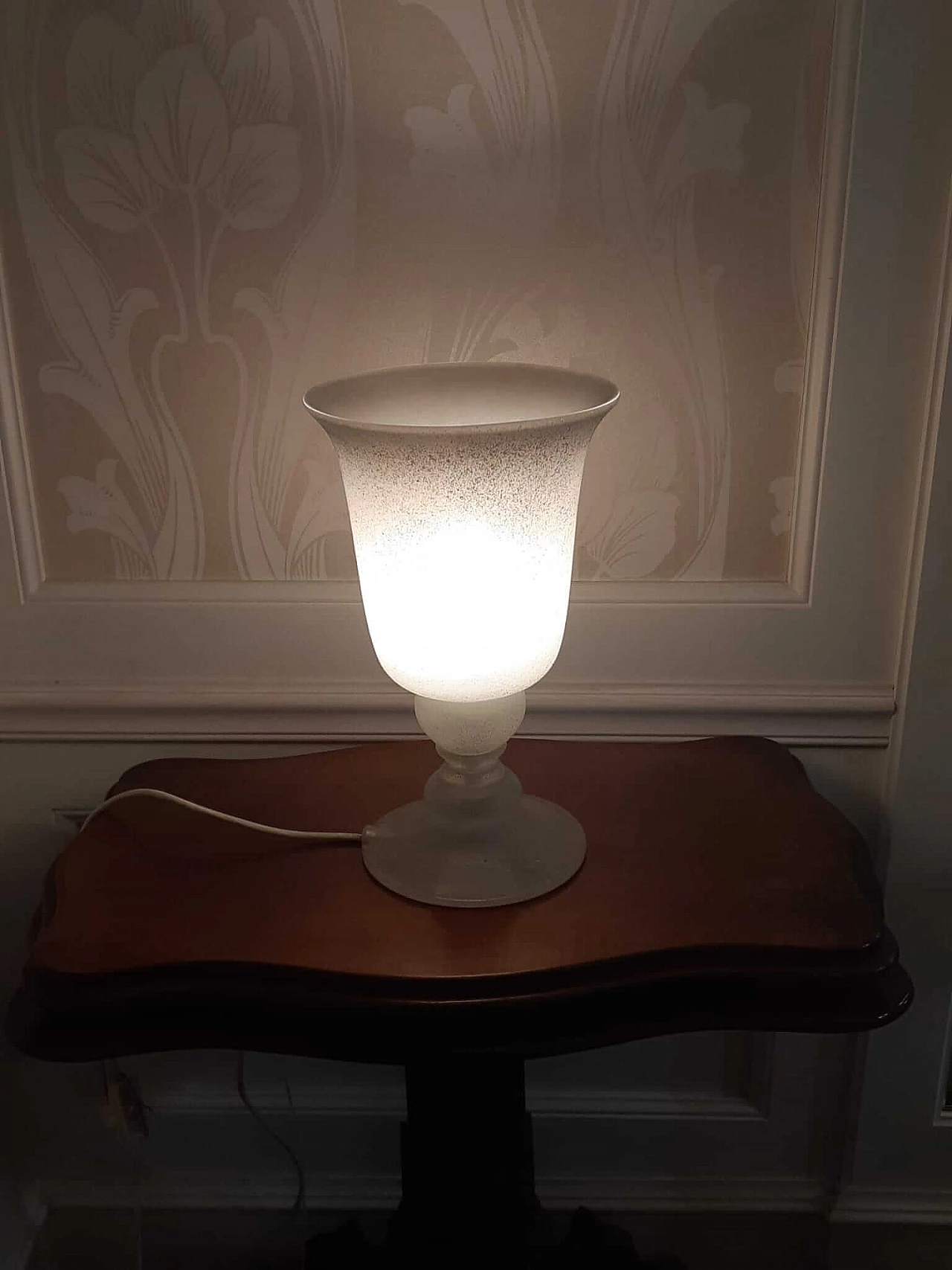 Lampada da tavolo Scavo in vetro di Seguso, anni '70 1