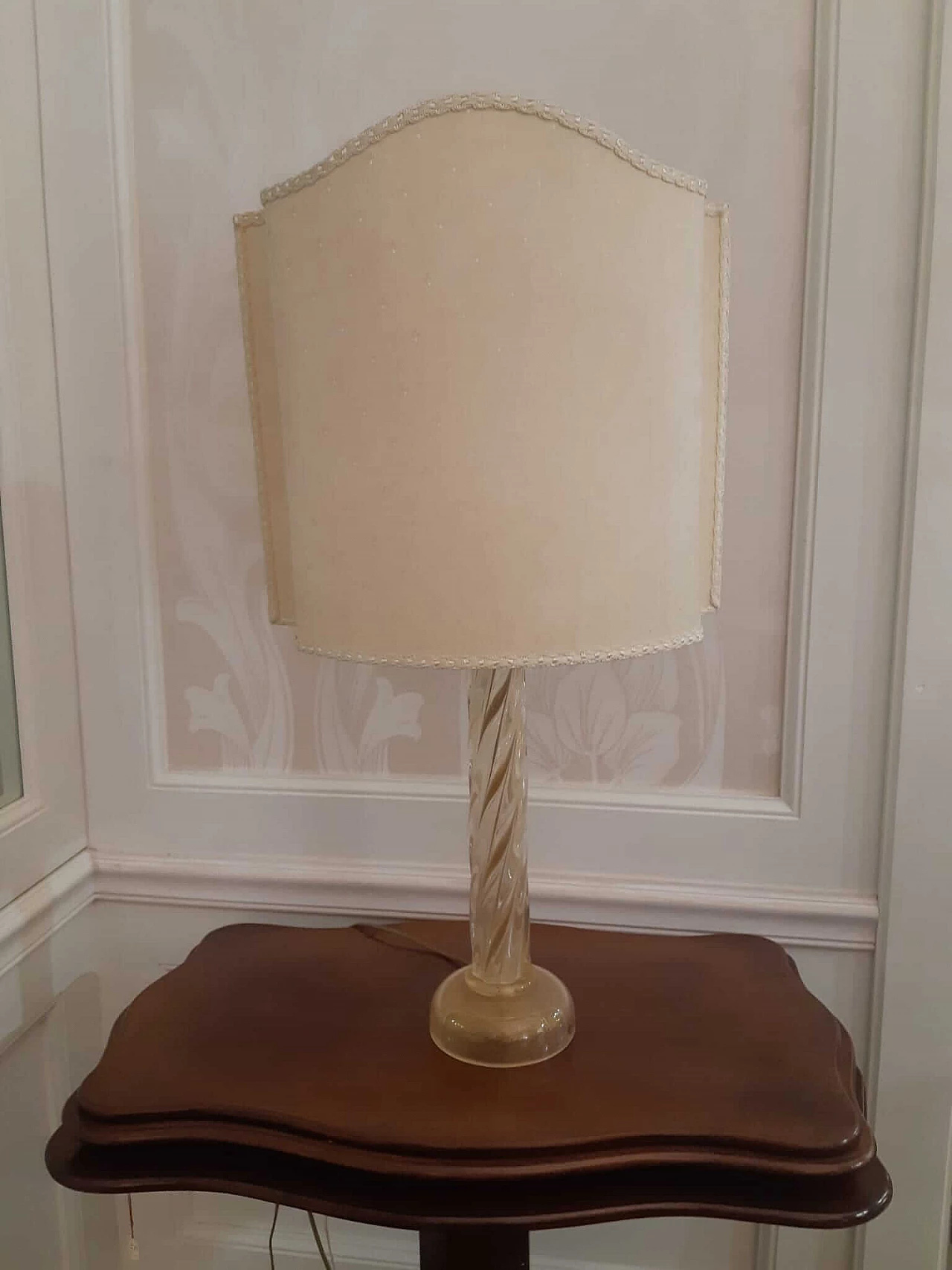 Lampada da tavolo con base torchon in vetro di Idea Murano, anni '90 2