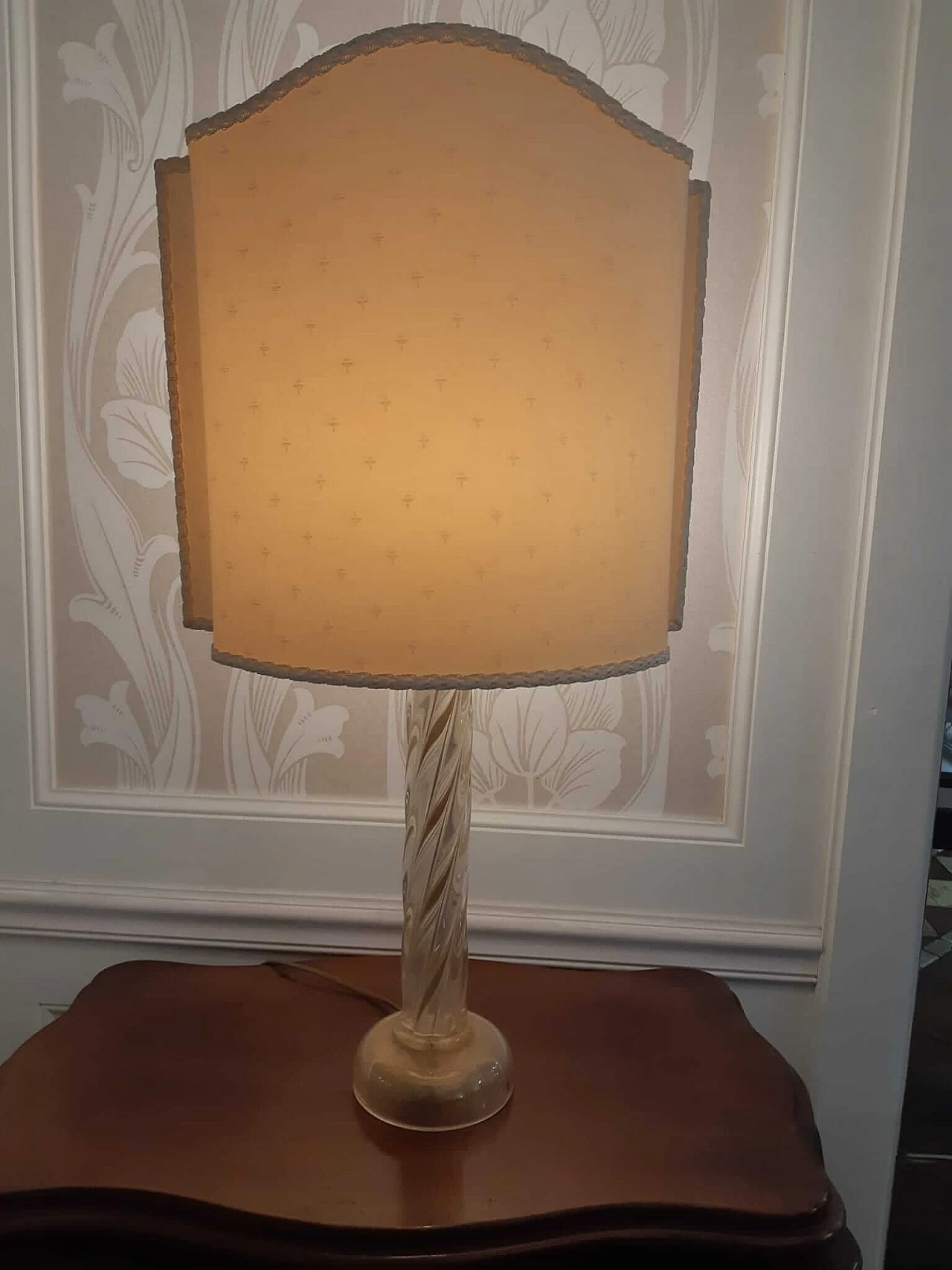 Lampada da tavolo con base torchon in vetro di Idea Murano, anni '90 9