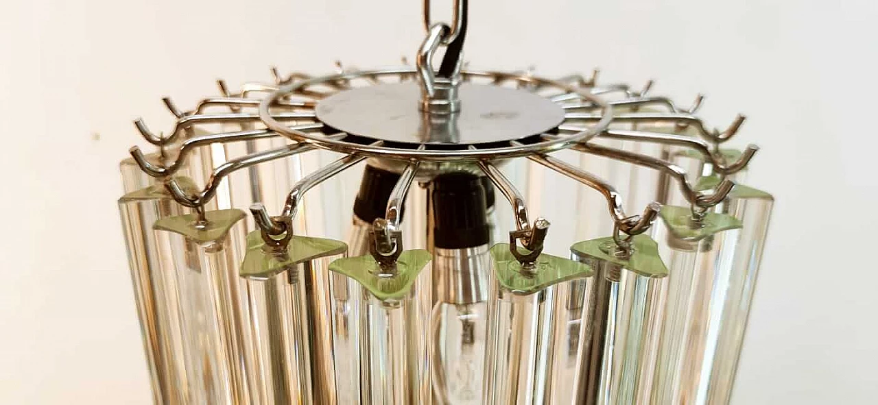 Lampadario in vetro e metallo di Venini, anni '70 7