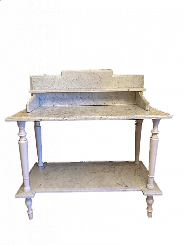 White Carrara marble vanity table, early 20th century