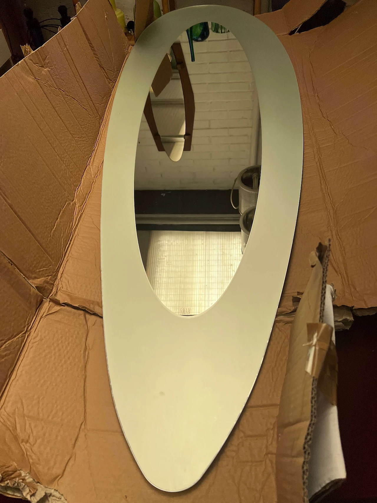 Specchio in cristallo acidato di Glas Italia, anni '90 3