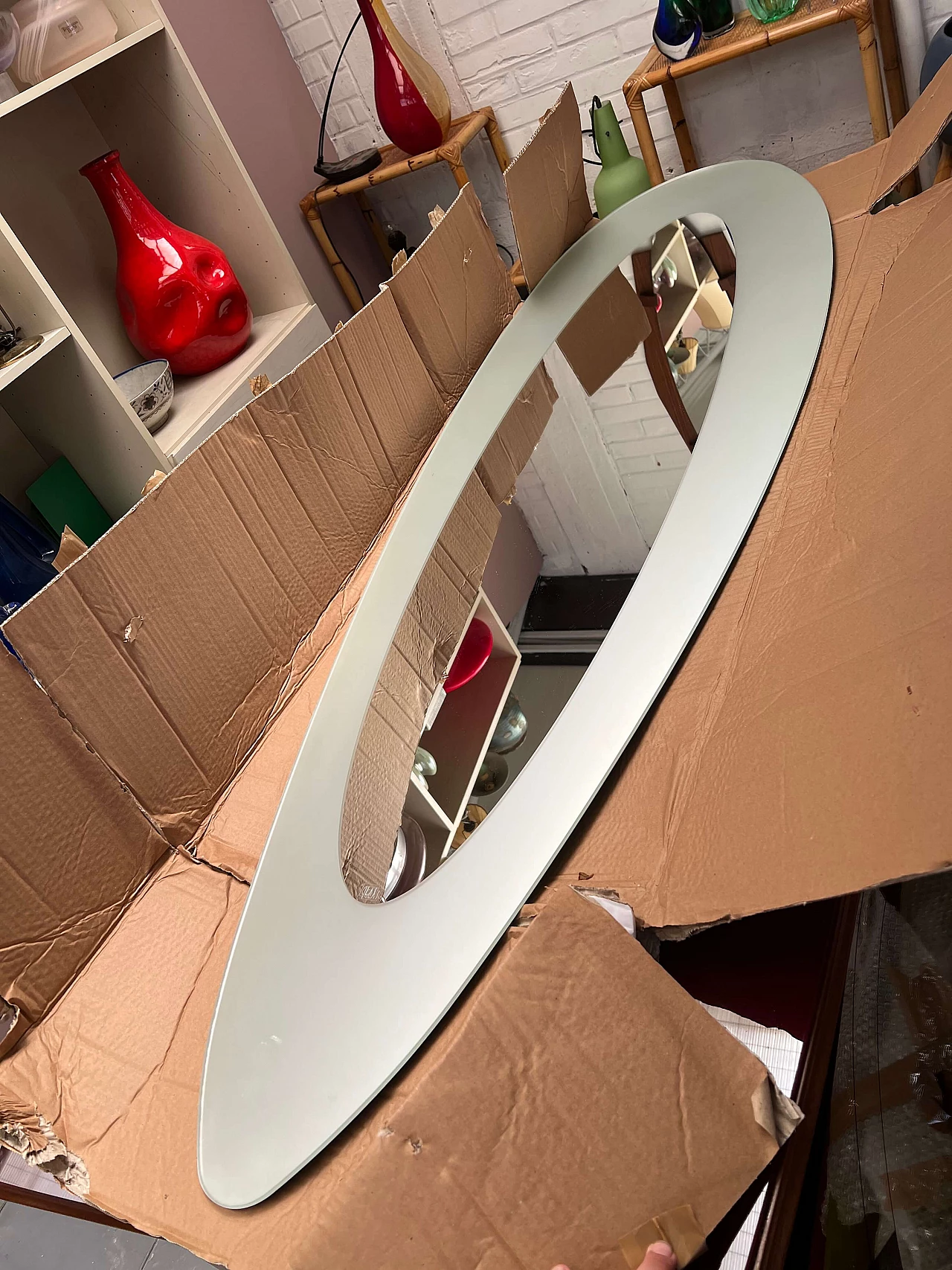 Specchio in cristallo acidato di Glas Italia, anni '90 4