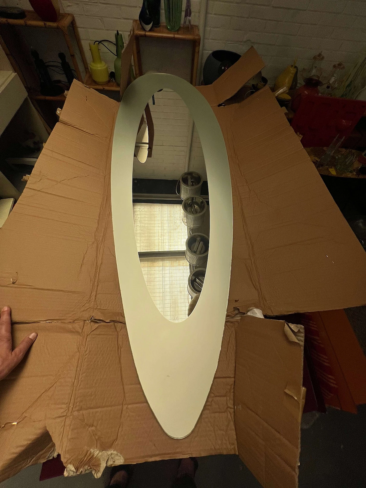 Specchio in cristallo acidato di Glas Italia, anni '90 7