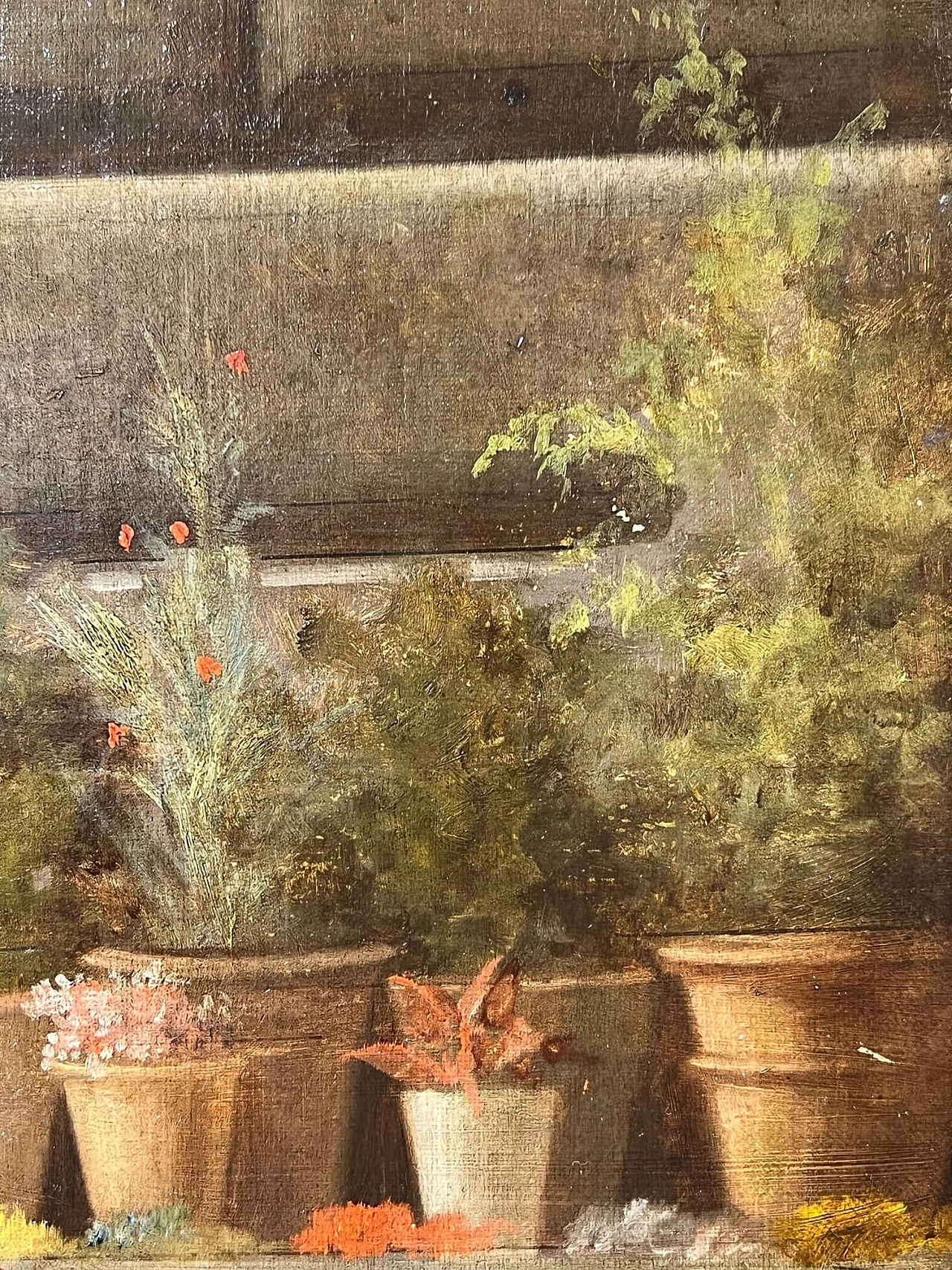 Enrico Fanfani, fioraia a Palazzo Strozzi, dipinto a olio su tela, '800 6