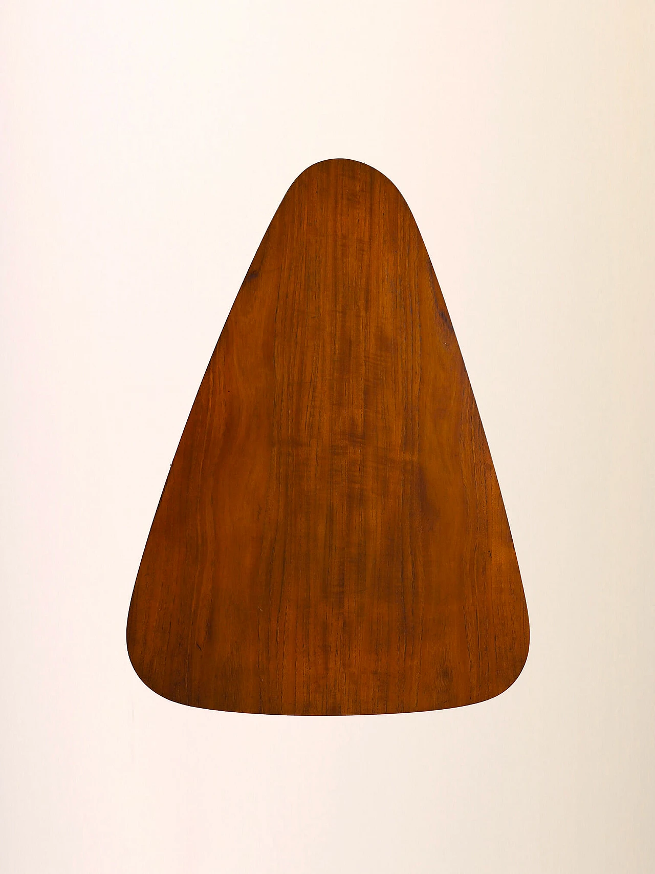 Swedish triangular teak and black metal coffee table, 1960s 8