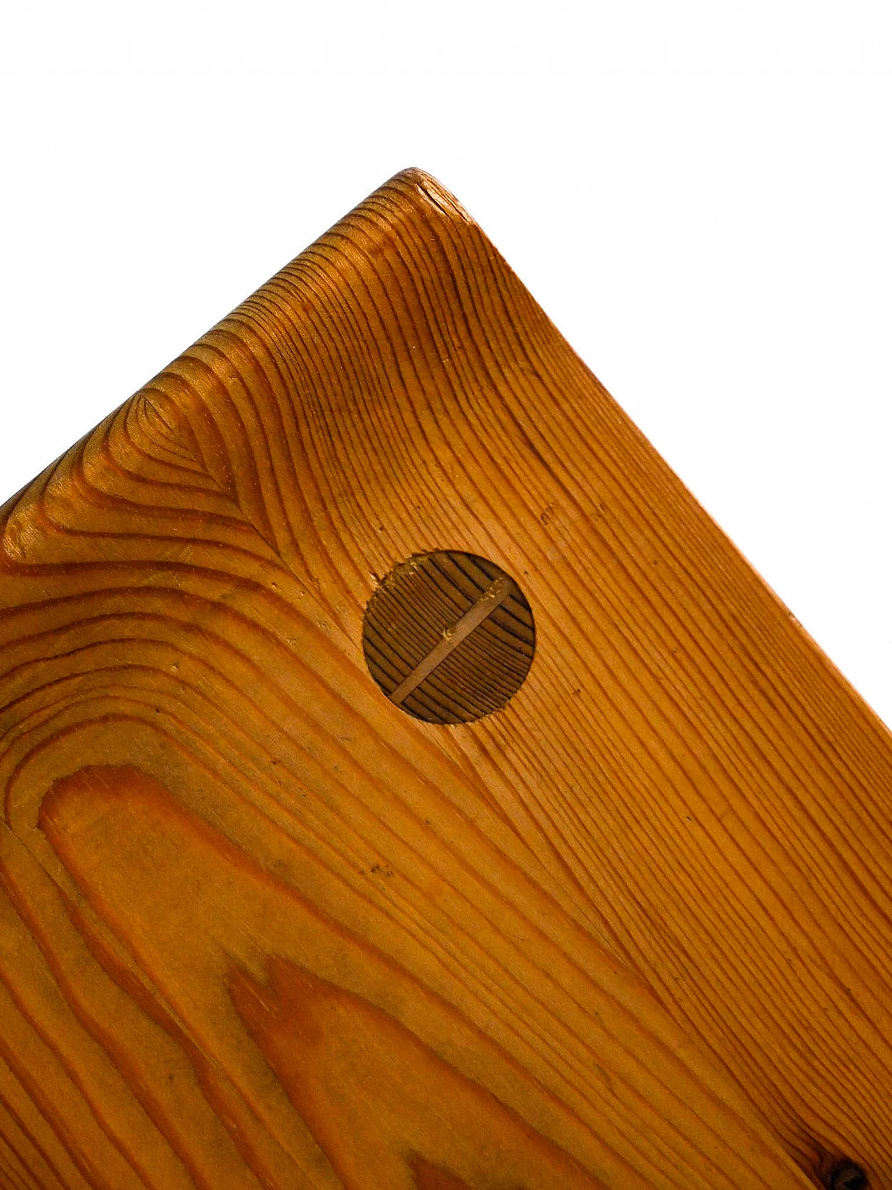 Sgabello in legno di pino attribuito a Carl Malmsten, anni '60 4