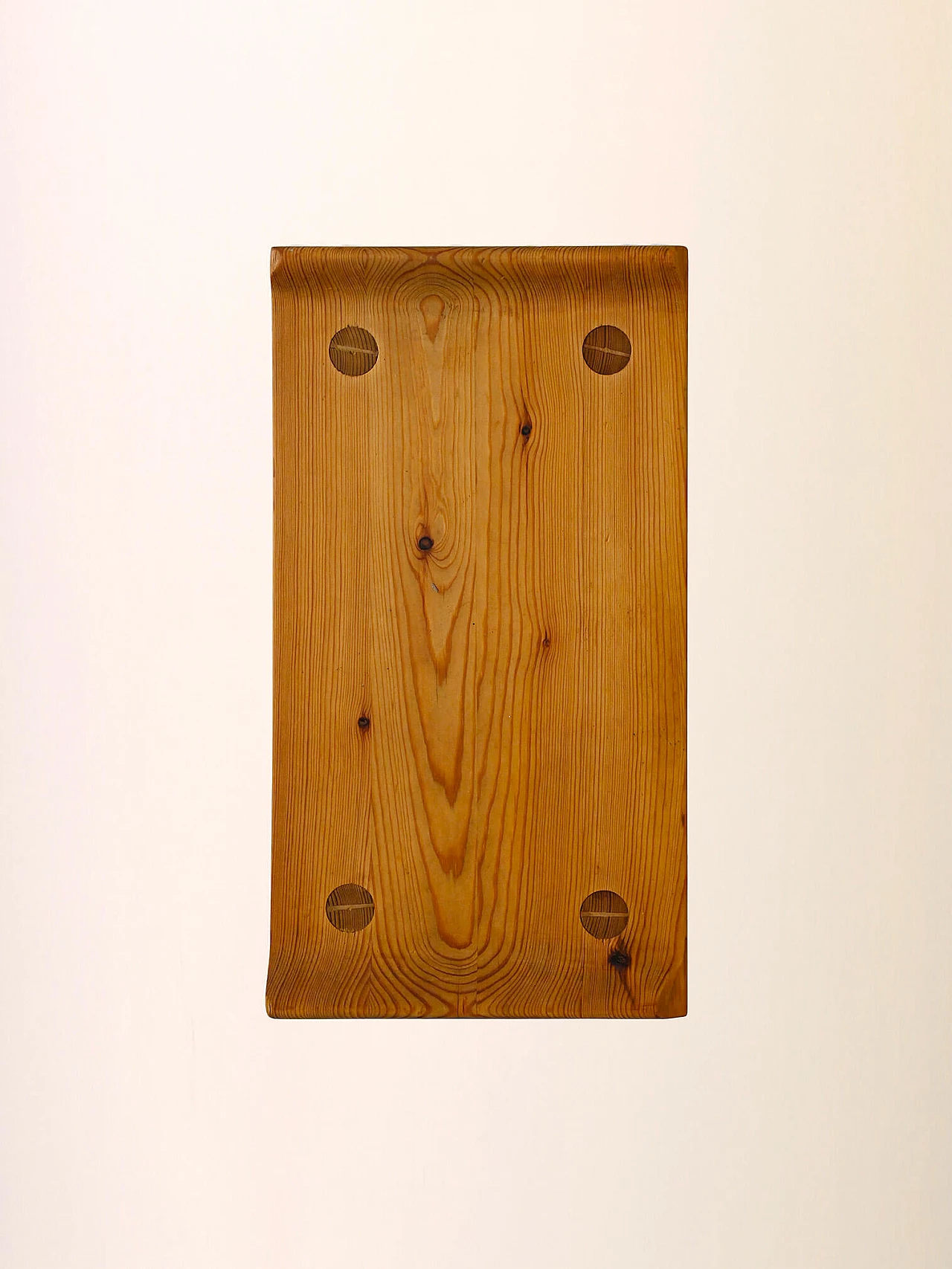 Sgabello in legno di pino attribuito a Carl Malmsten, anni '60 7