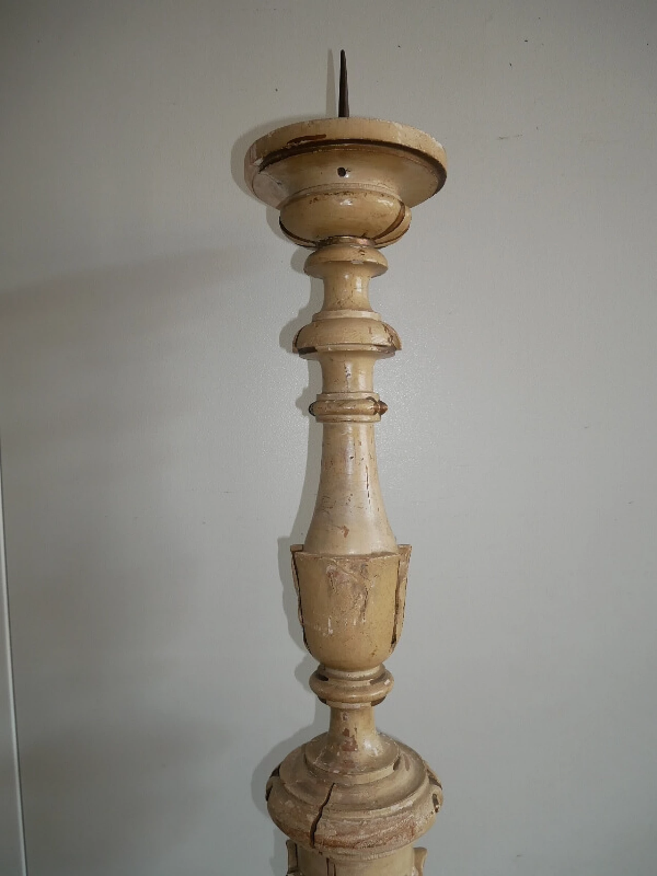 Carved candelabrum with gilded parts, 19th century 9