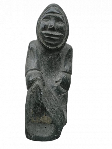 Inuit stone hunter sculpture by Canada Eskimo Art Esquimau, 2000s