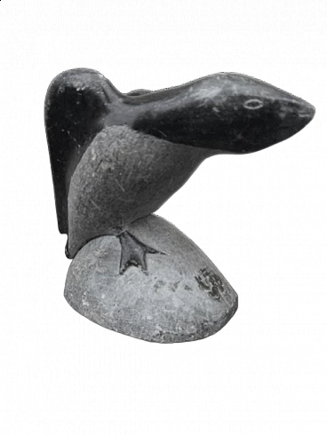 Inuit stone penguin sculpture by Canada Eskimo Art Esquimau, 1970s
