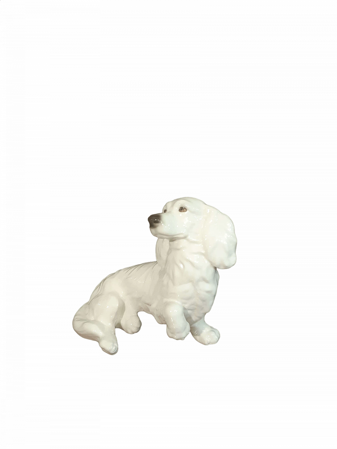 Porcelain long-haired dachshund sculpture by Goebel 5