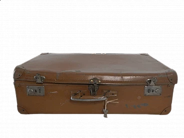 Cardboard, leatherette and metal suitcase, 1970s