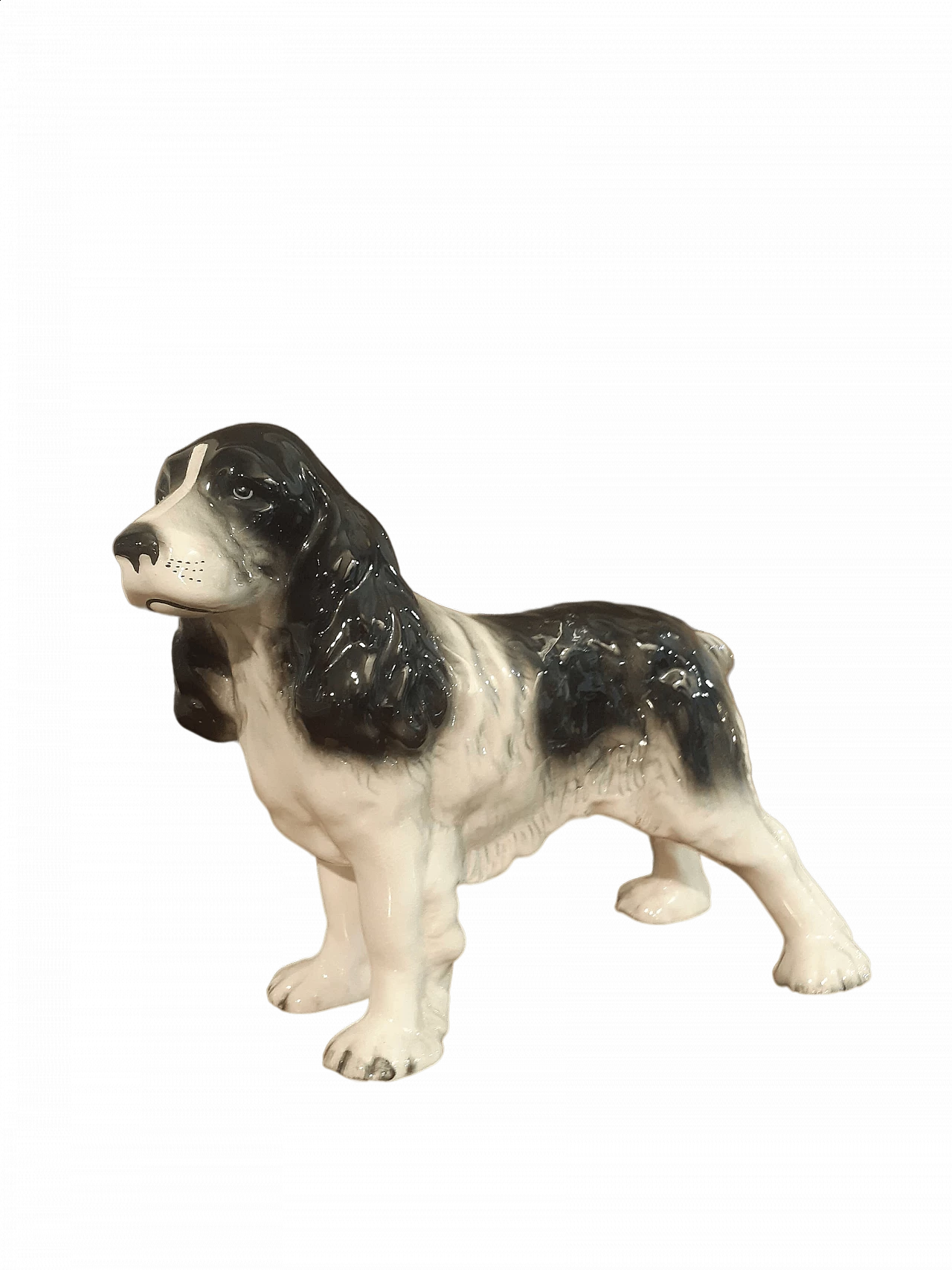 Scultura inglese di cocker spaniel in porcellana 4