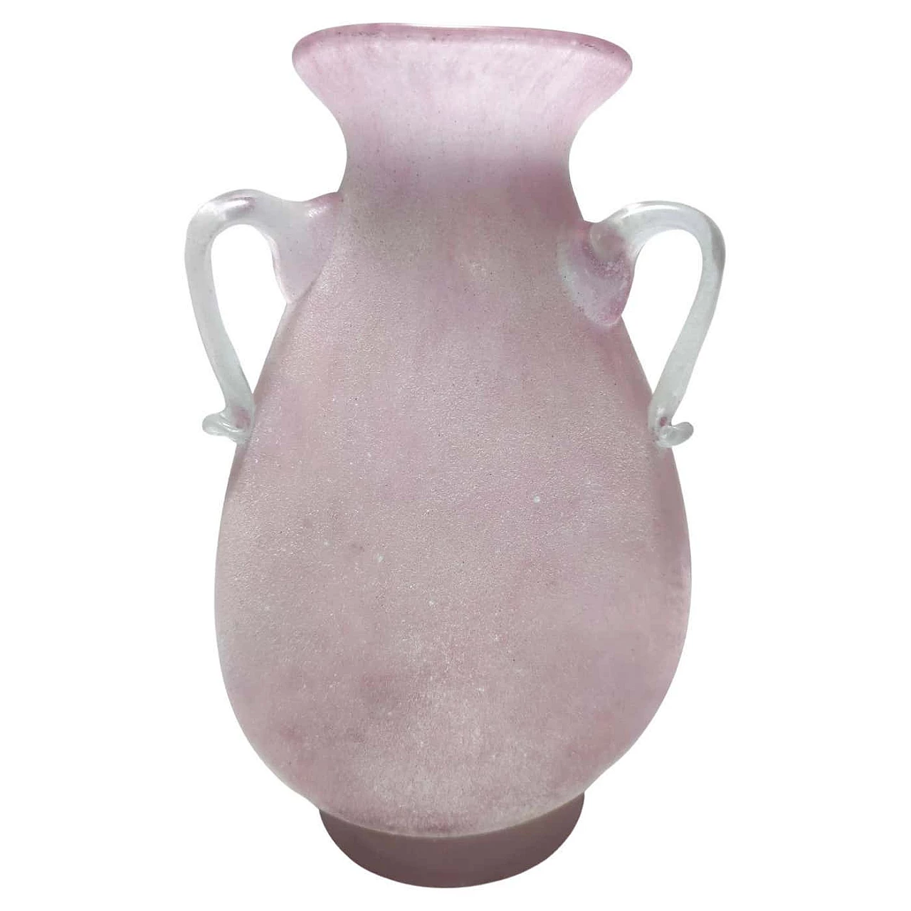 Scavo pink glass vase in the style of Gino Cenedese, 1970s 14