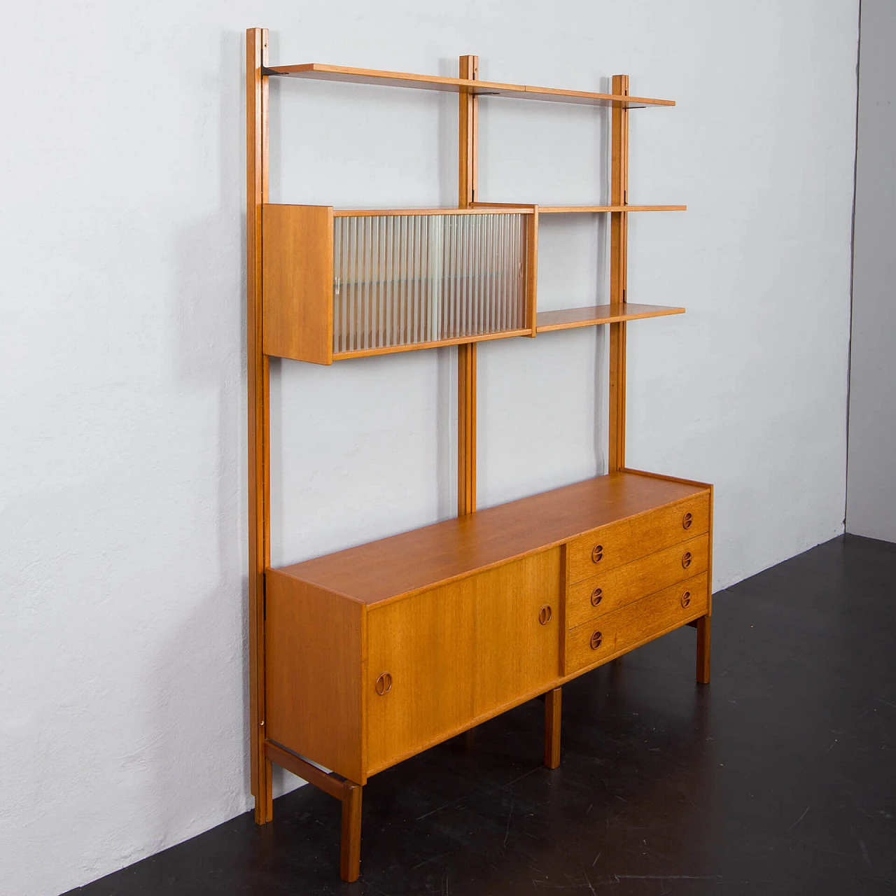 Libreria scandinava a due campate in teak di Sven Andersen, anni '60 4