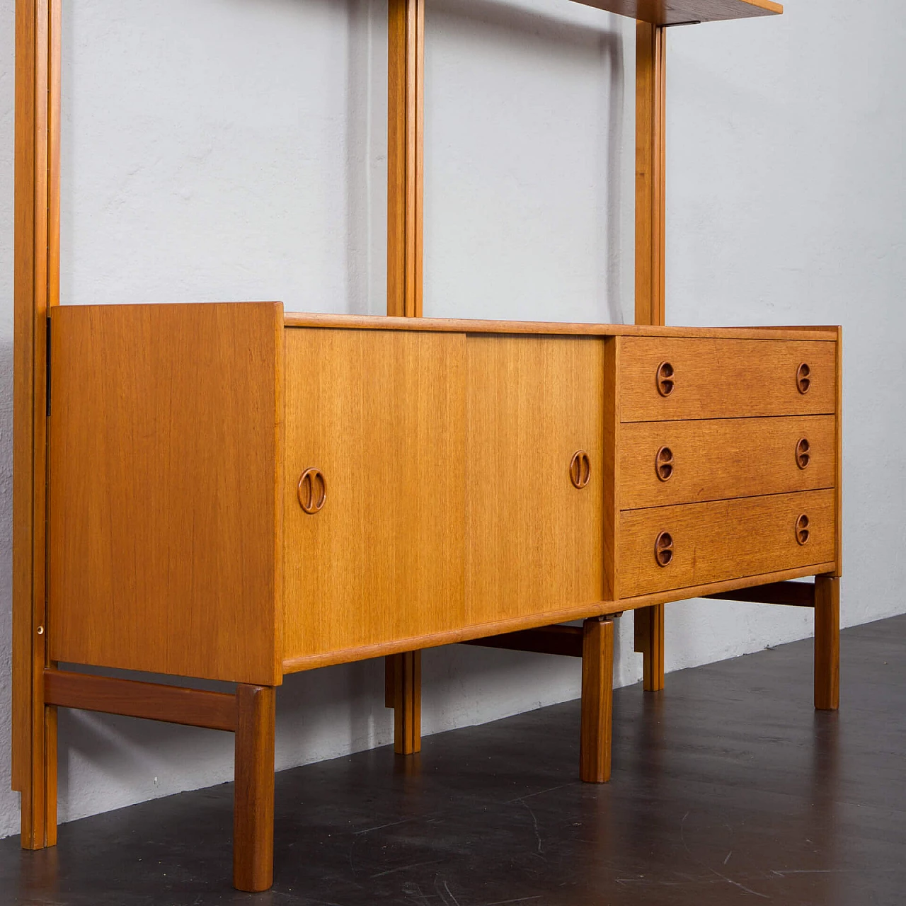 Libreria scandinava a due campate in teak di Sven Andersen, anni '60 7