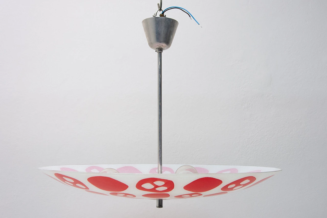 Space Age chandelier in painted pattern, 1960s 8