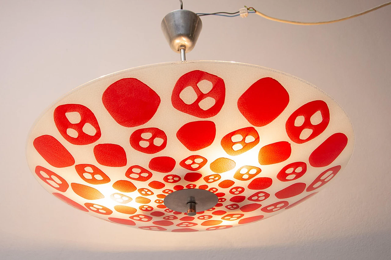 Space Age chandelier in painted pattern, 1960s 13