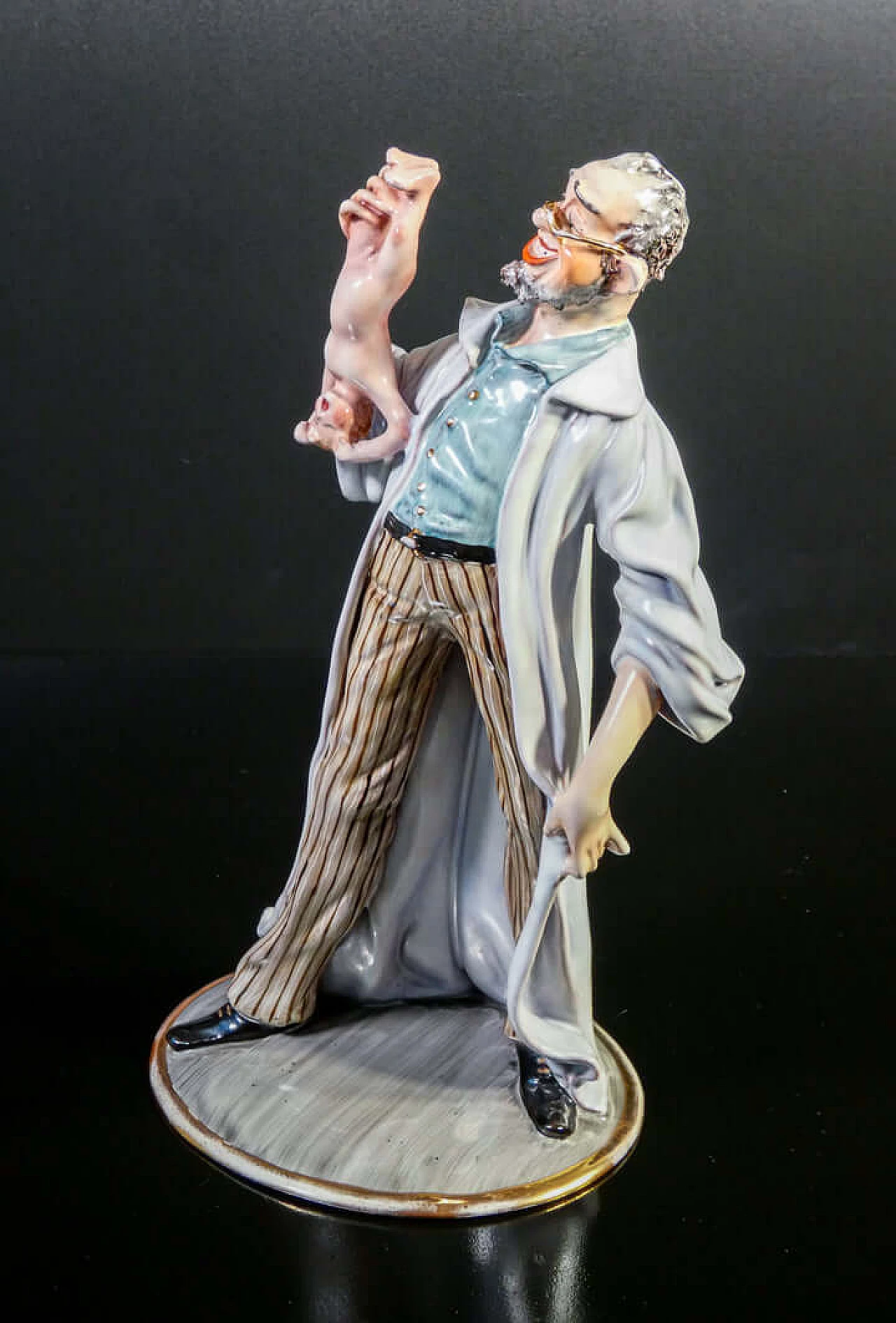 Scultura in ceramica di medico con neonato di Batignani, anni '60 3