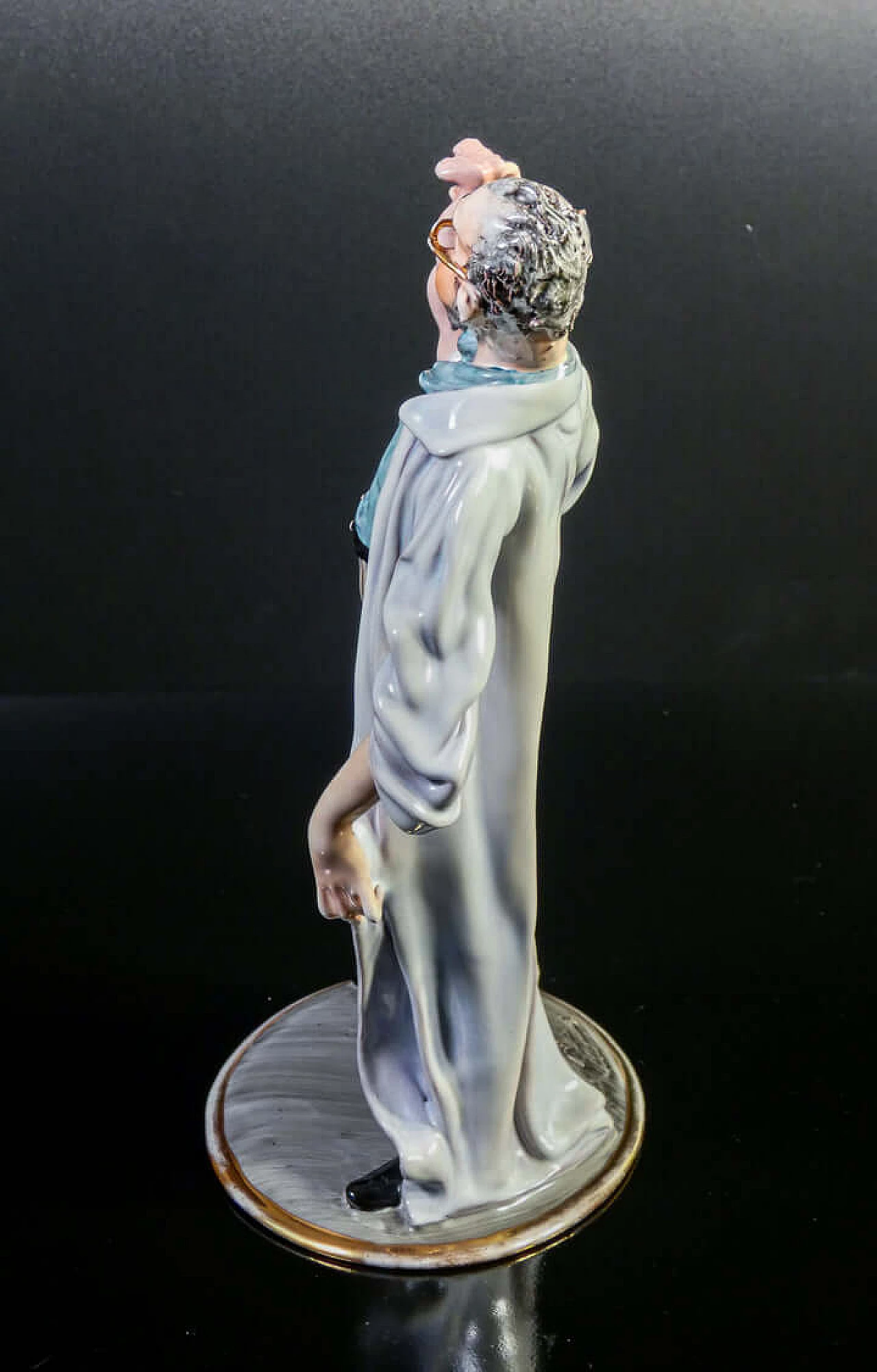 Ceramic doctor with newborn sculpture by Batignani, 1960s 4