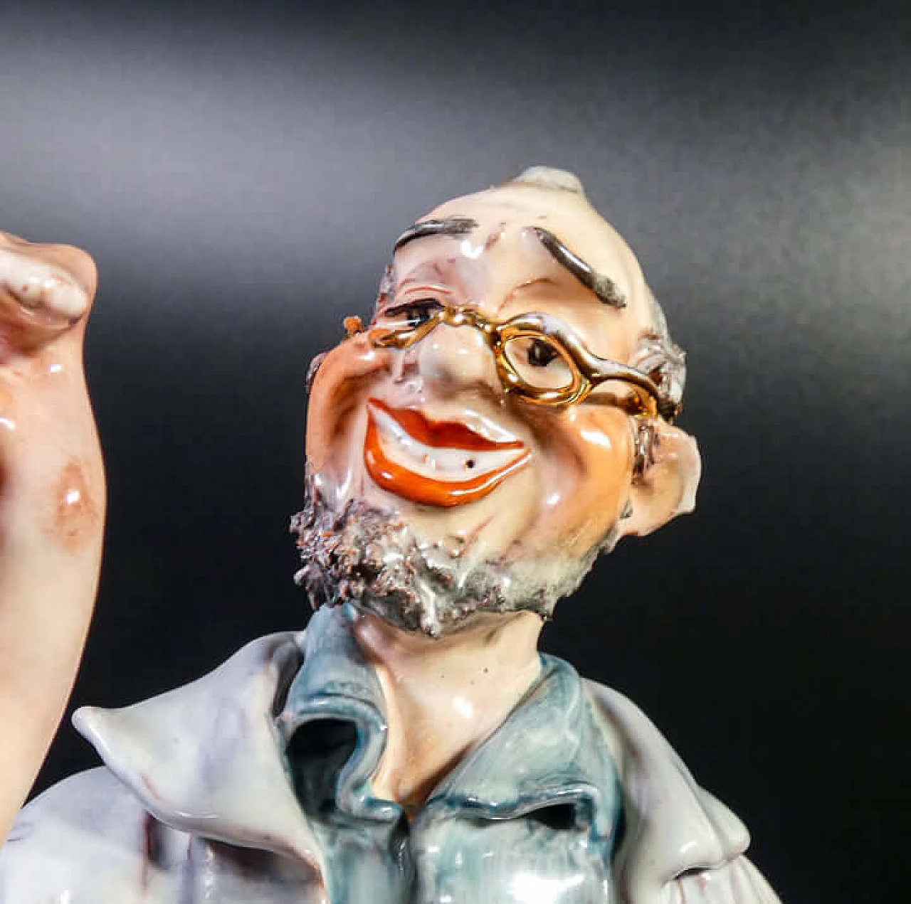 Scultura in ceramica di medico con neonato di Batignani, anni '60 8