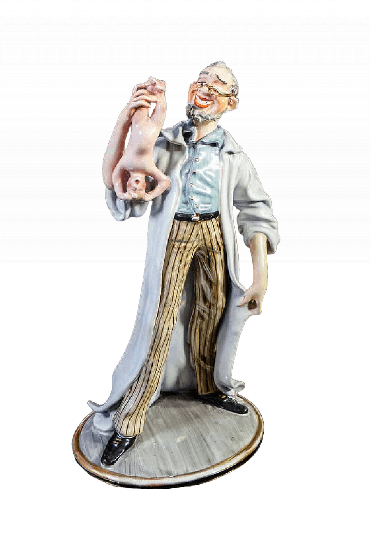 Scultura in ceramica di medico con neonato di Batignani, anni '60 10