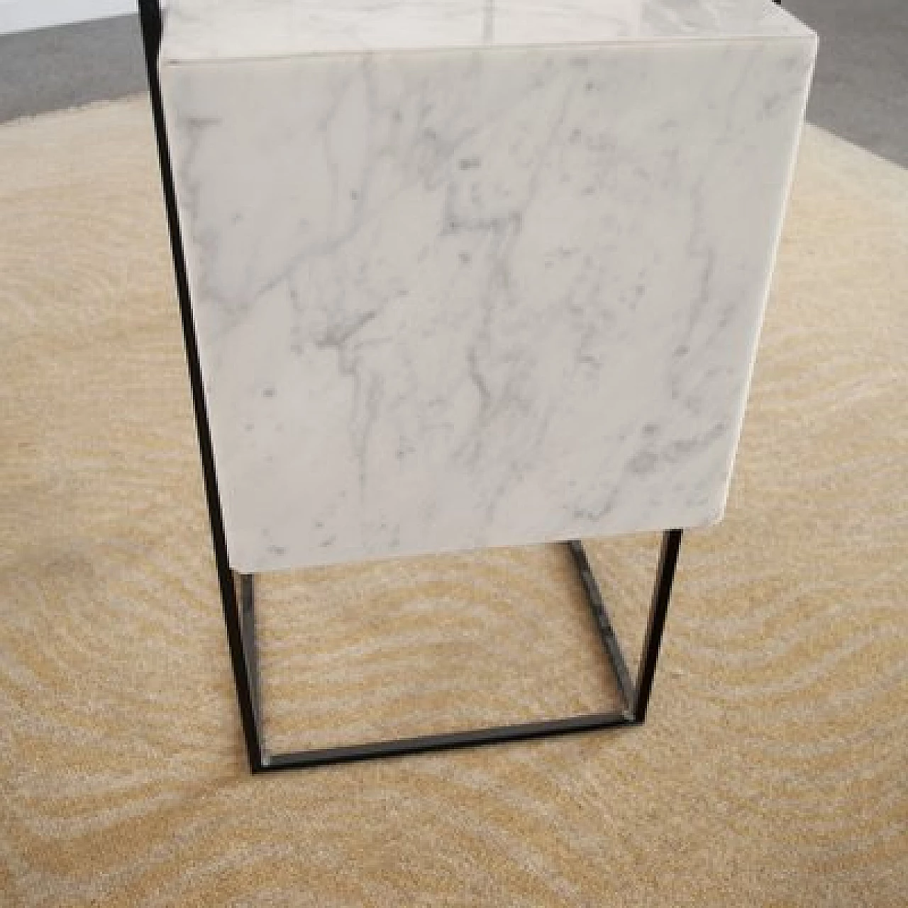 Marble and metal console table by Alessandro Giusti Egidio Di Rosa, 1980s 7
