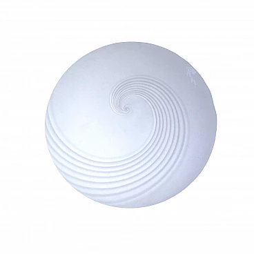 Satin-finished Murano glass ceiling lamp with spiral motif, 1970s