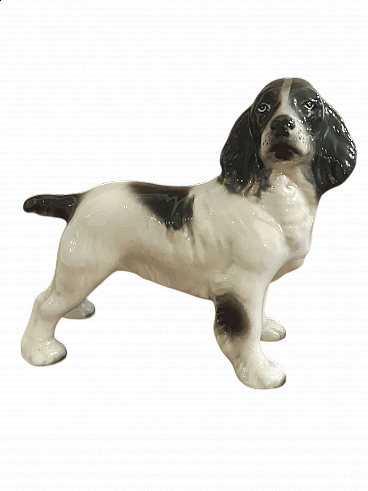 Statuina di cane Cocker Spaniel in porcellana di Cooper Craft, anni '40