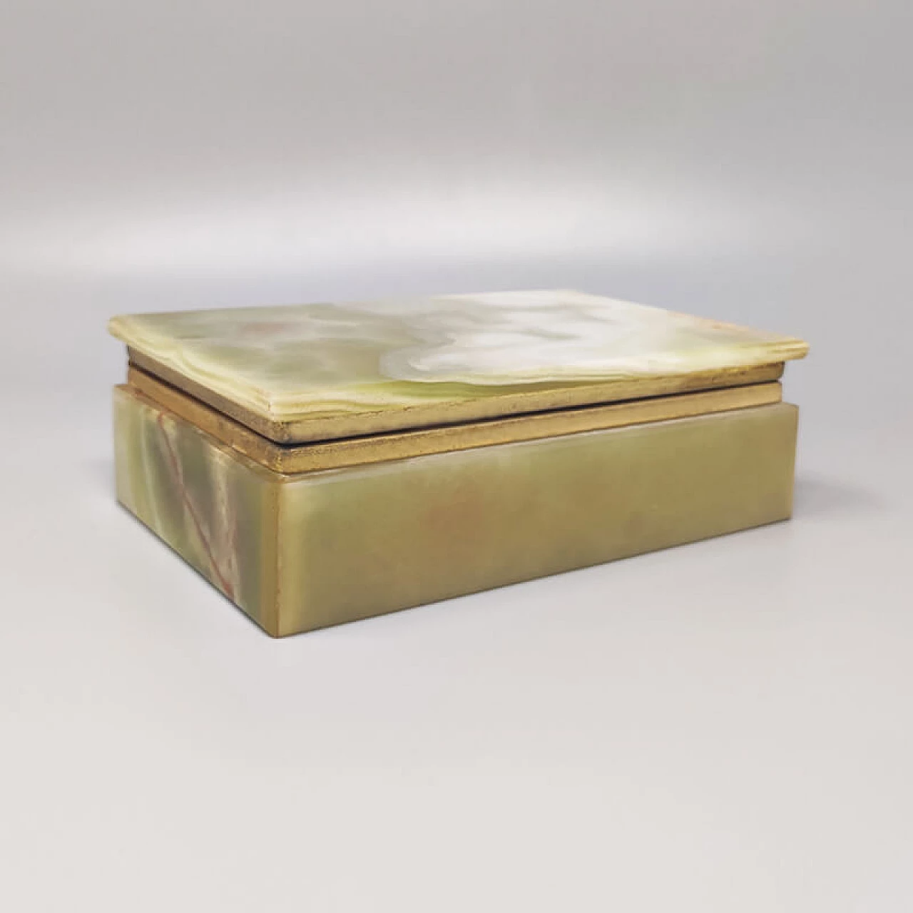 Gilded metal and onyx box, 1960s 1