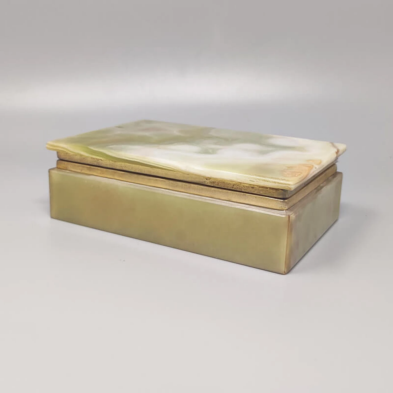 Gilded metal and onyx box, 1960s 2