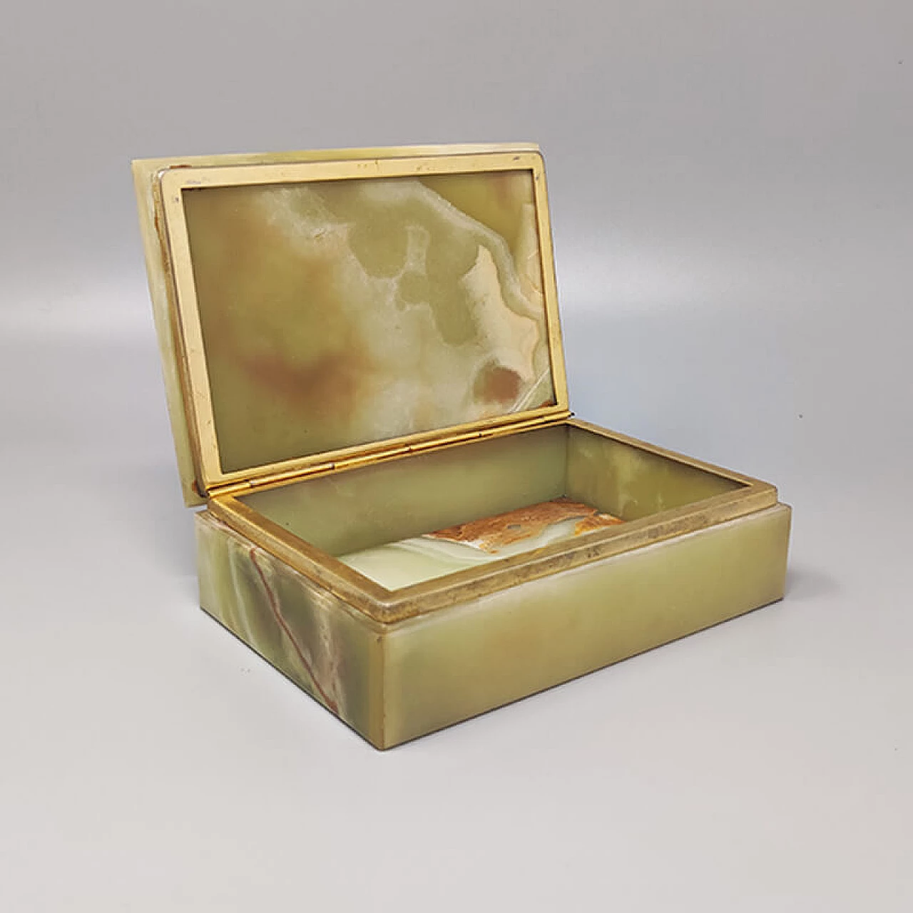 Gilded metal and onyx box, 1960s 6